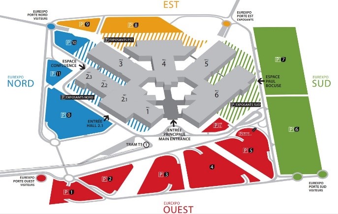 plan des parkings d’EUREXPO