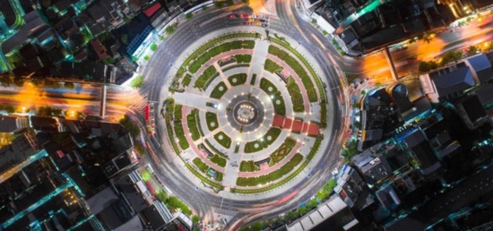 Rond point végétalisé